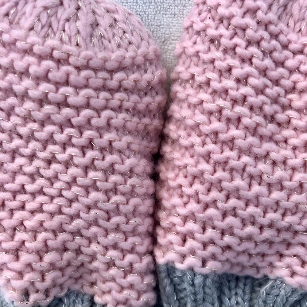 babyGap Mittens Baby/Toddler Gloves Crochet Pink Gray